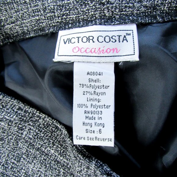 VICTOR COSTA Vintage Designer Essential High Waist Trousers in Heathered Gray-6 - Picture 4 of 10